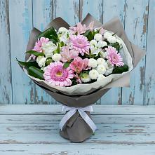 Букет цветов из:  Герберы, Альстромерии и Хризантемы в Рамони