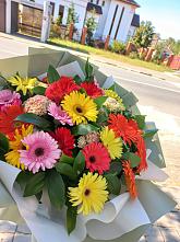 Букет цветов из:  Герберы #REPLACE_PRED# Рамони