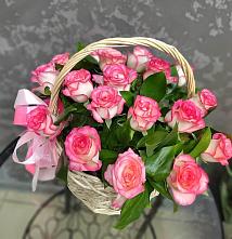 Цветочная композиция из Розы в корзине #REPLACE_PRED# Рамони