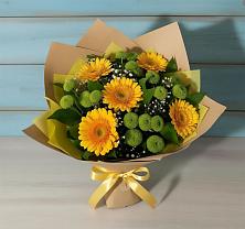 Букет цветов из:  Герберы и Хризантемы в Рамони