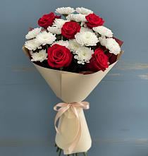 Букет цветов из:  Розы и Хризантемы в Рамони