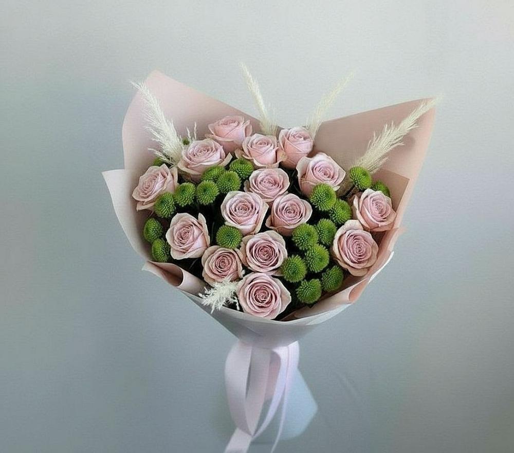 Букет цветов из: Розы и Хризантемы в Рамони