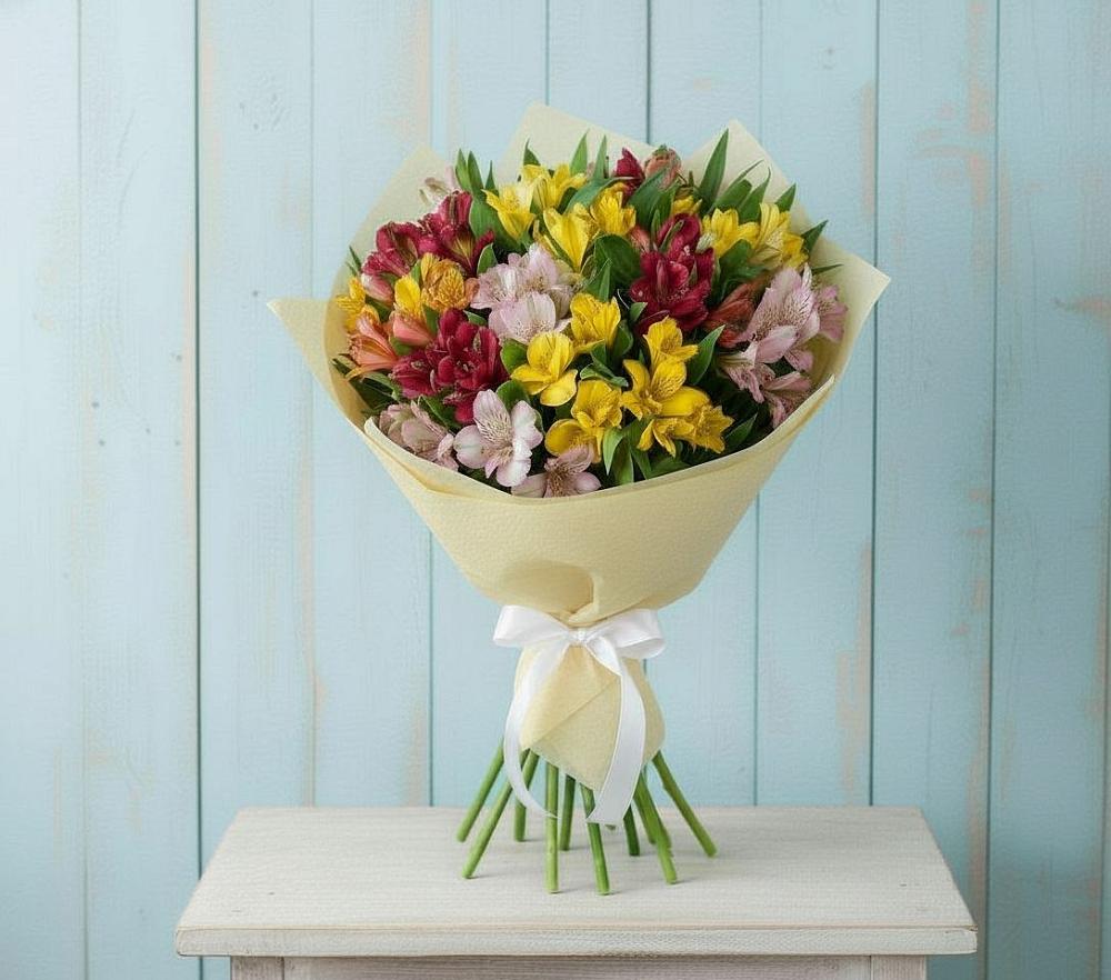 Букет цветов из: Альстромерии в Рамони