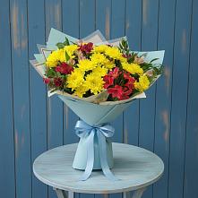Букет цветов из:  Альстромерии и Хризантемы в Рамони