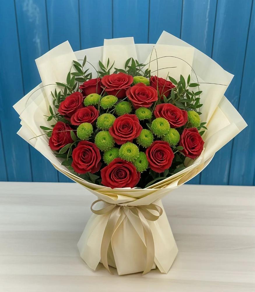 Букет цветов из: Розы и Хризантемы в Рамони