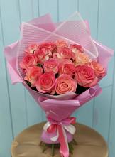 Букет 15 Розовых роз Равель в Рамони