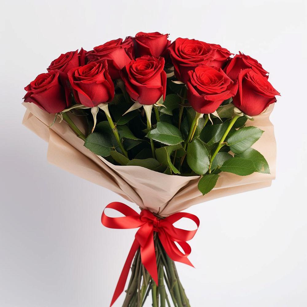 Букет 11 Красных роз Эдлесс Лав в Рамони